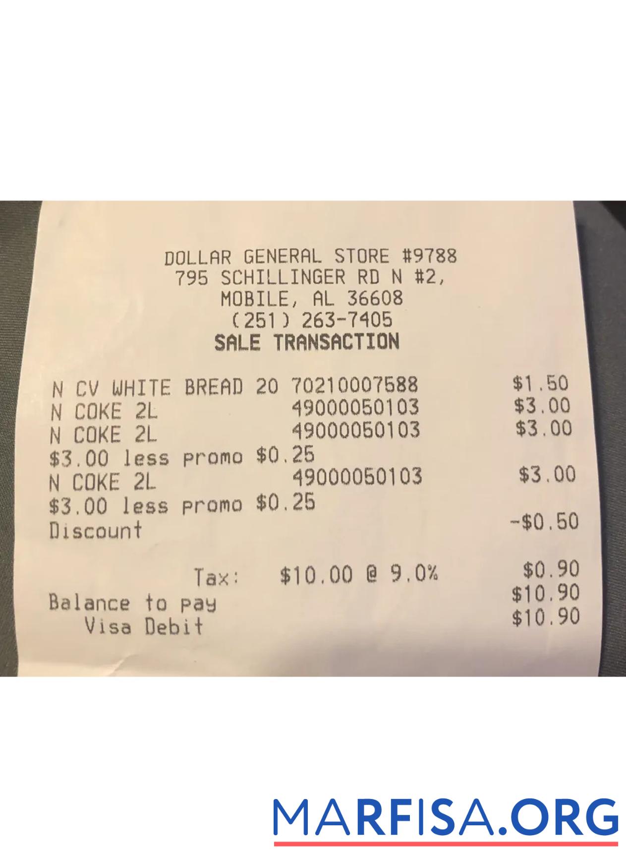 Printable Dollar general store paymet check real example